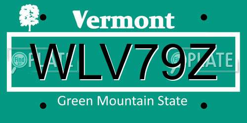 WLV79Z Vermont License Plate