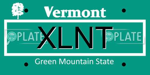 XLNT Vermont License Plate