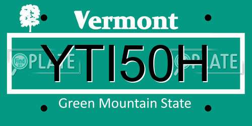YTI50H Vermont License Plate