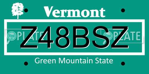 Z48BSZ Vermont License Plate