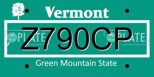 Z790CP Vermont License Plate