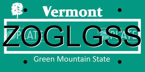 ZOGLGSS Vermont License Plate