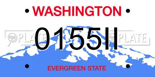 0155II Washington License Plate