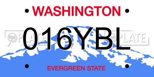 016YBL Washington License Plate
