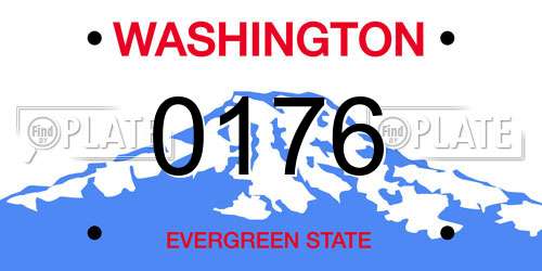 0176 Washington License Plate