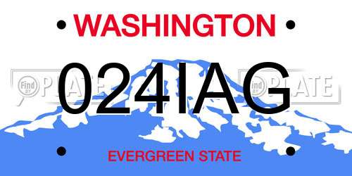024IAG Washington License Plate