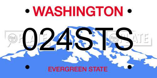 024STS Washington License Plate
