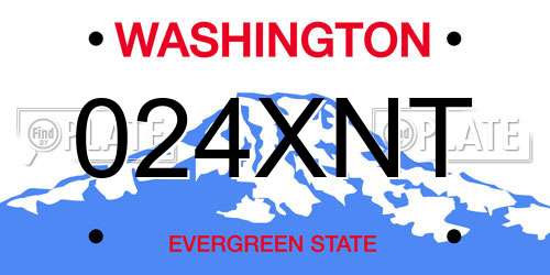 024XNT Washington License Plate