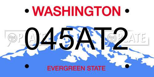 045AT2 Washington License Plate