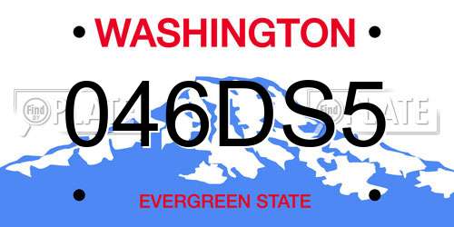 046DS5 Washington License Plate