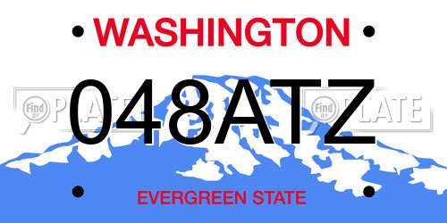 048ATZ Washington License Plate