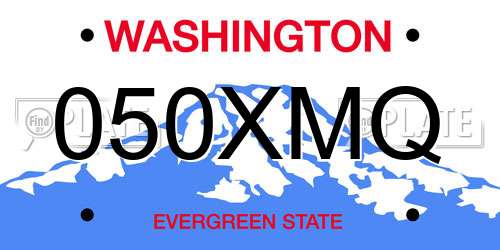 050XMQ Washington License Plate