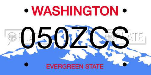 050ZCS Washington License Plate