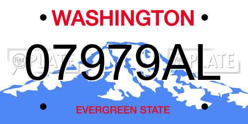 07979AL Washington License Plate