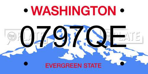 0797QE Washington License Plate