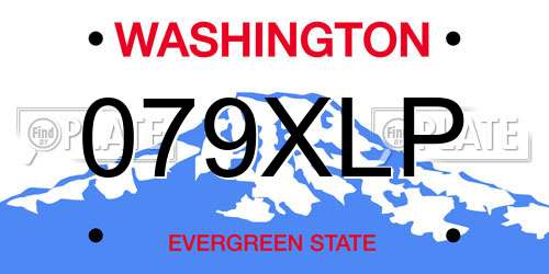 079XLP Washington License Plate