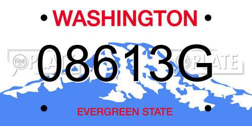08613G Washington License Plate