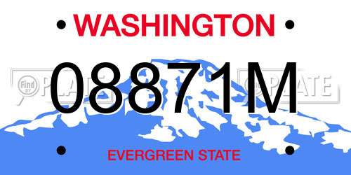 08871M Washington License Plate