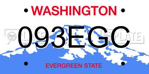 093EGC Washington License Plate
