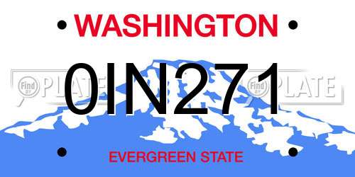 0IN271 Washington License Plate