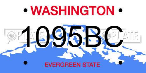 1095BC Washington License Plate