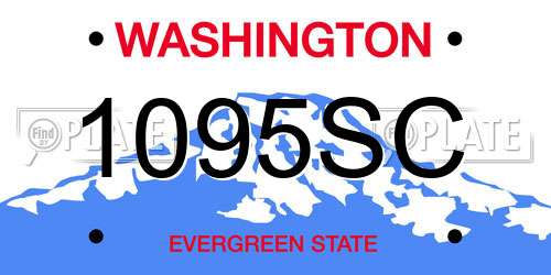1095SC Washington License Plate
