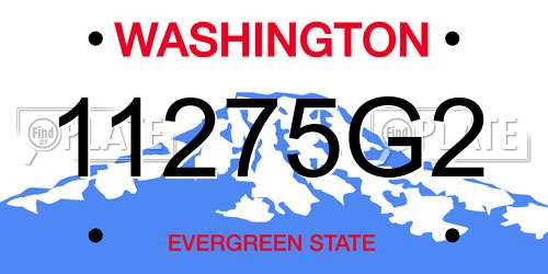 11275G2 Washington License Plate