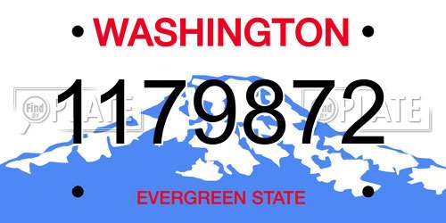 1179872 Washington License Plate