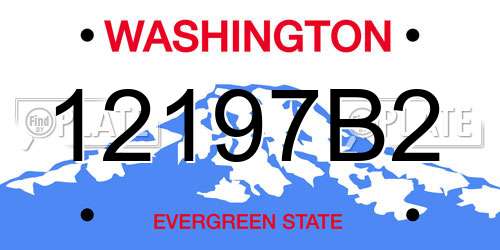 12197B2 Washington License Plate
