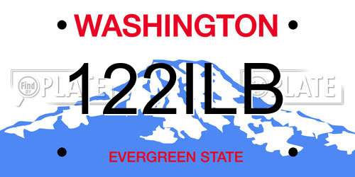 122ILB Washington License Plate