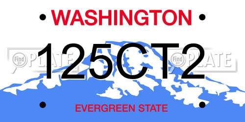 125CT2 Washington License Plate