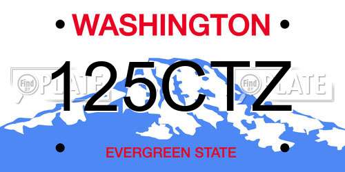 125CTZ Washington License Plate
