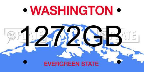 1272GB Washington License Plate