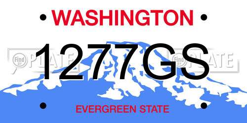 1277GS Washington License Plate