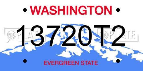 13720T2 Washington License Plate