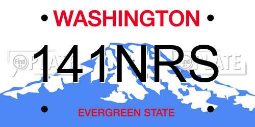 141NRS Washington License Plate