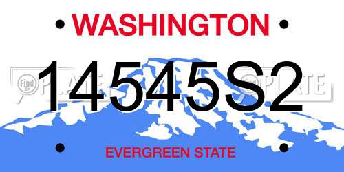 14545S2 Washington License Plate