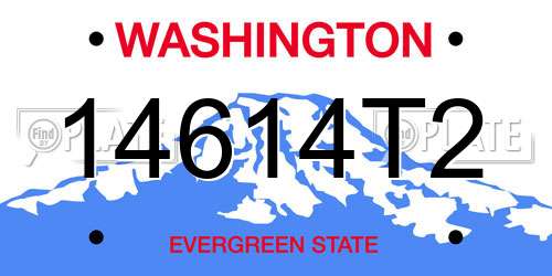14614T2 Washington License Plate