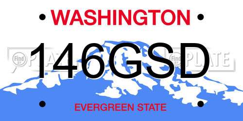 146GSD Washington License Plate