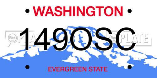 149OSC Washington License Plate
