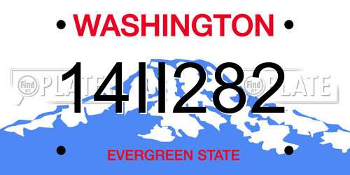 14II282 Washington License Plate
