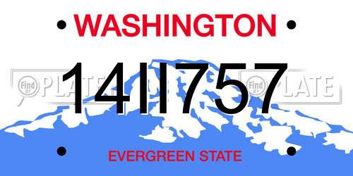 14II757 Washington License Plate
