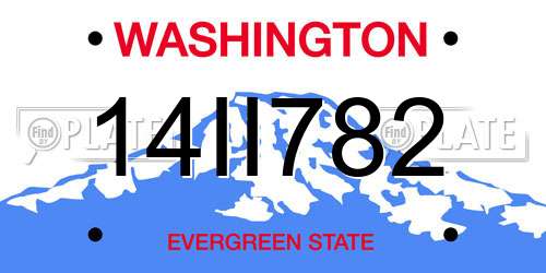14II782 Washington License Plate