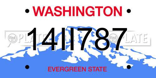 14II787 Washington License Plate