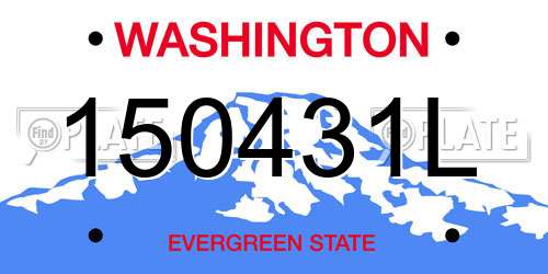 150431L Washington License Plate