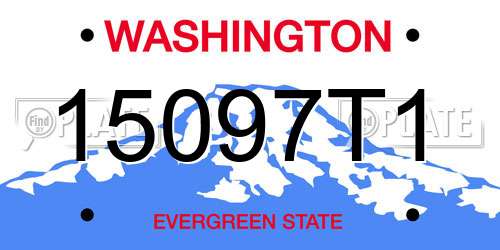 15097T1 Washington License Plate