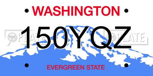 150YQZ Washington License Plate