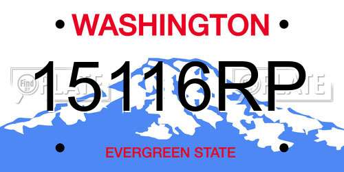 15116RP Washington License Plate