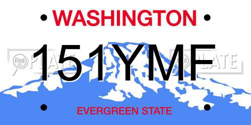 151YMF Washington License Plate