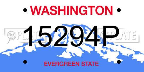 15294P Washington License Plate